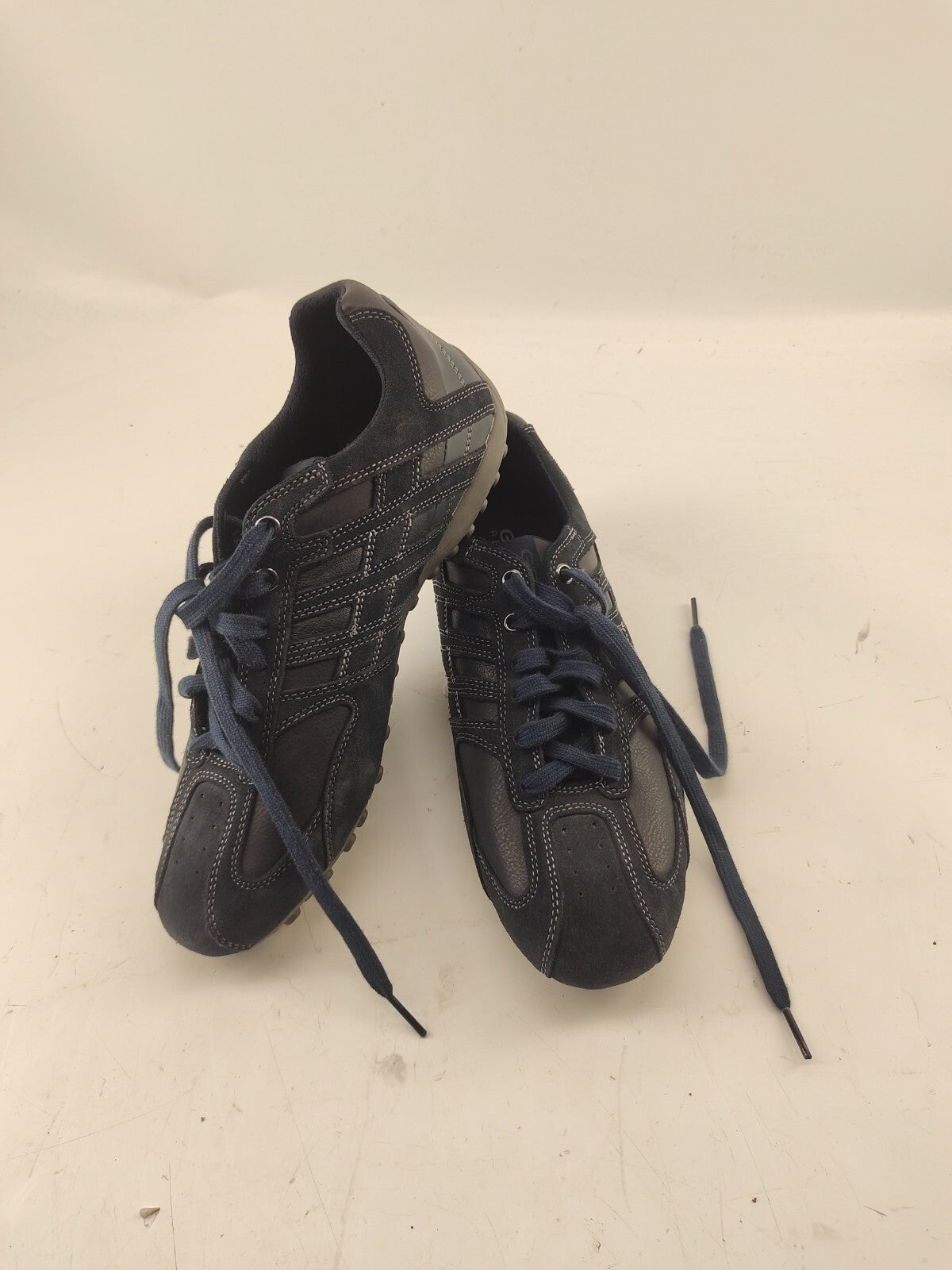 Geox Respira Sports Snake K Men's Sneakers Low Shoes Navy Blue UK-7