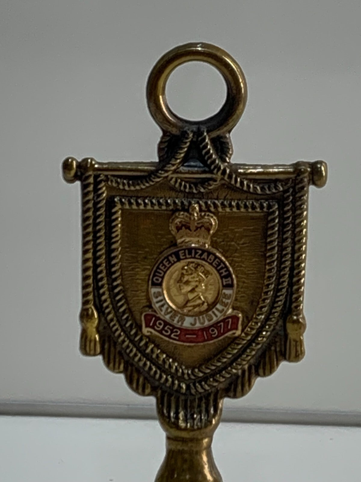 Queen Elizabeth silver jubilee brass 1952-1977 brass reception bell