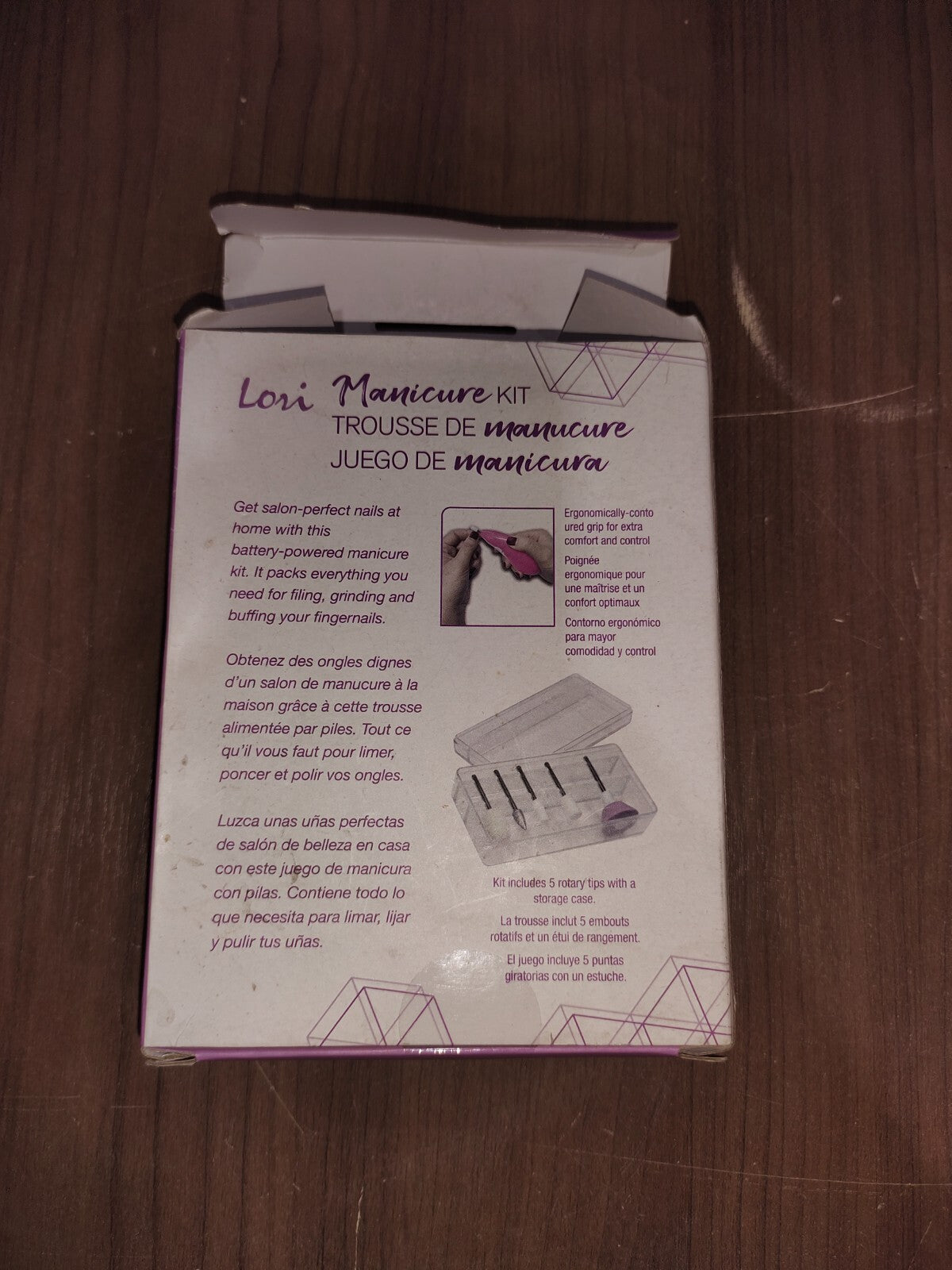 Lori Manicure Kit  5 Attachments filing grinding and Buffing