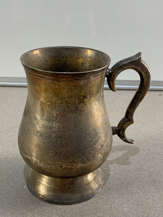 RARE OLD Vintage Bronze Bronze Goblet Cup Home Decoration