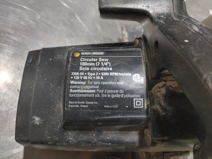 Black and Decker Circular Saw 180mm (7 1/4") 10amp Black/Grey - Fair
