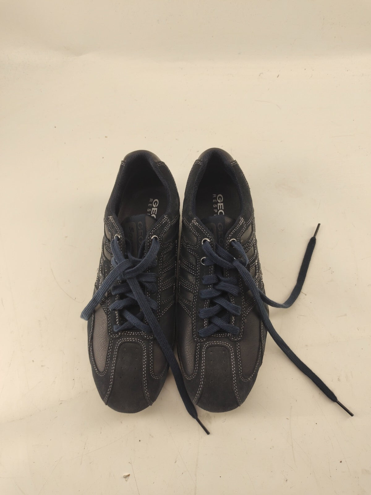 Geox Respira Sports Snake K Men's Sneakers Low Shoes Navy Blue UK-7