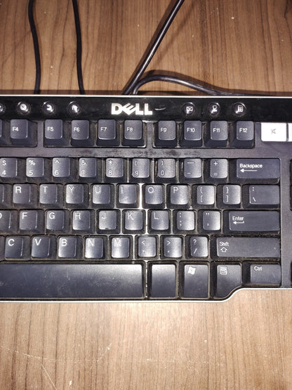 Dell SK-8135 Wired USB Computer Keyboard Black Multi-Media