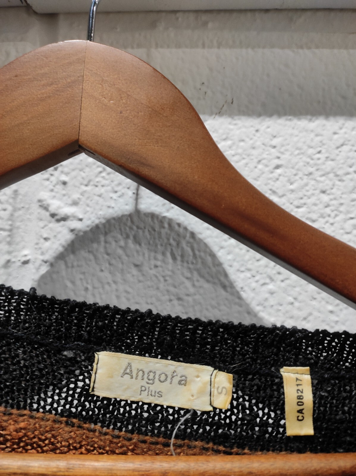 Angora Black Brown Women's Pullover Size- S