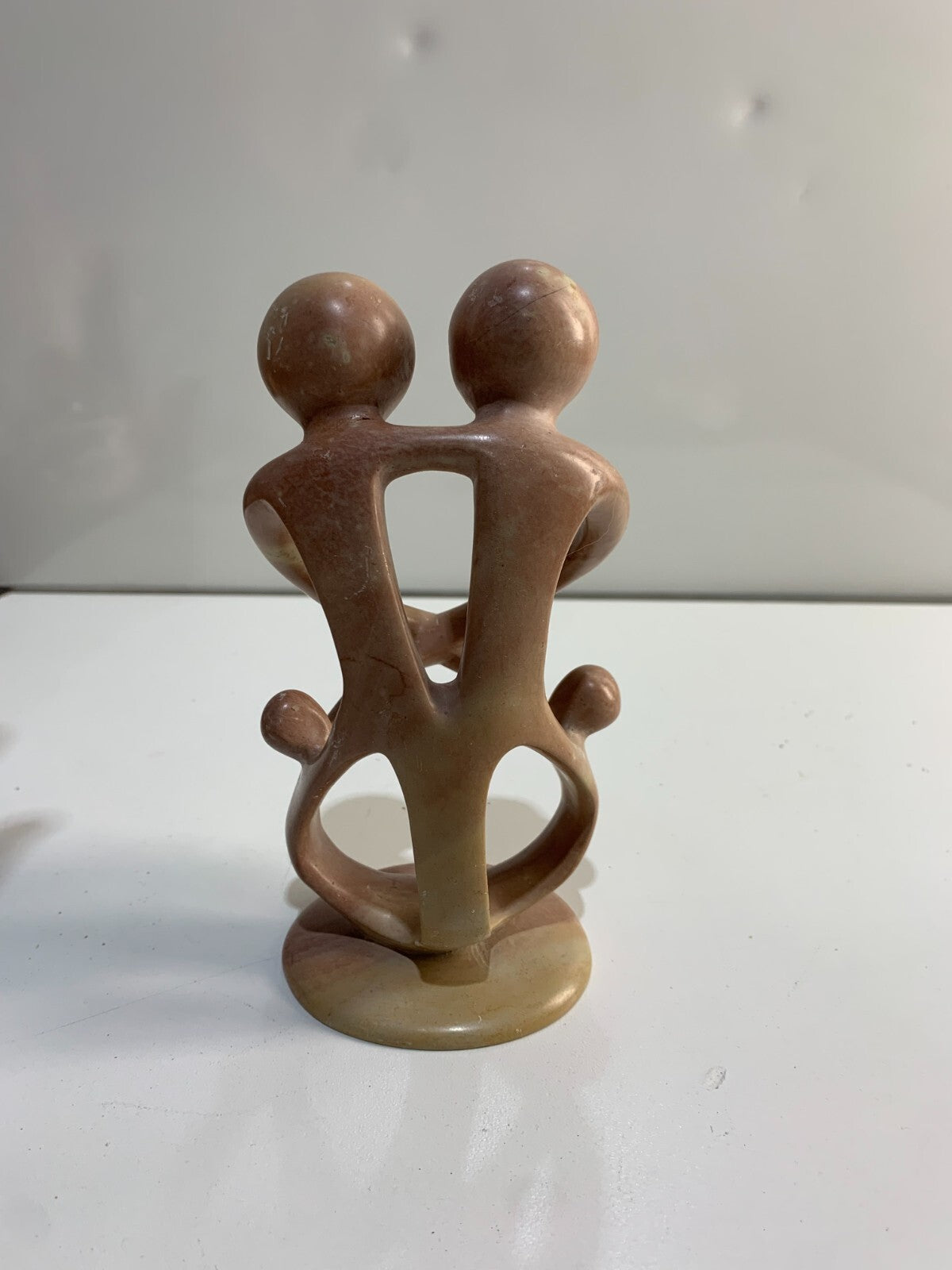 Family of Six Hand Carved Soapstone Sculpture