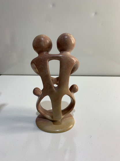 Family of Six Hand Carved Soapstone Sculpture