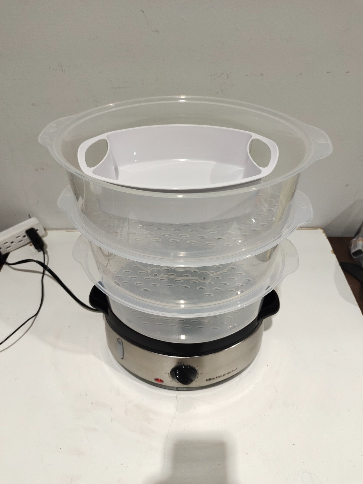Elite Gourmet 3 Compartment Steamer - Lid Missing