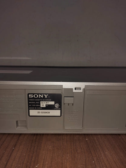 Sony SLV-N77 Video Cassette Recorder VHS Player Tested Works - No Remote
