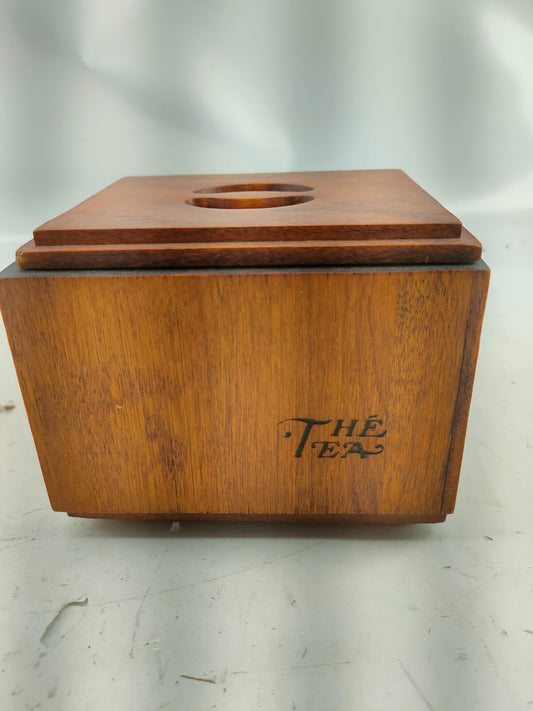 Baribocraft Baribo-Maid teak & maple Wood Canister THE TEA