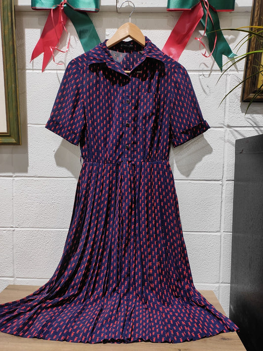 FRANCAIS SANKI VINTAGE  DRESS SIZE- M retro proper