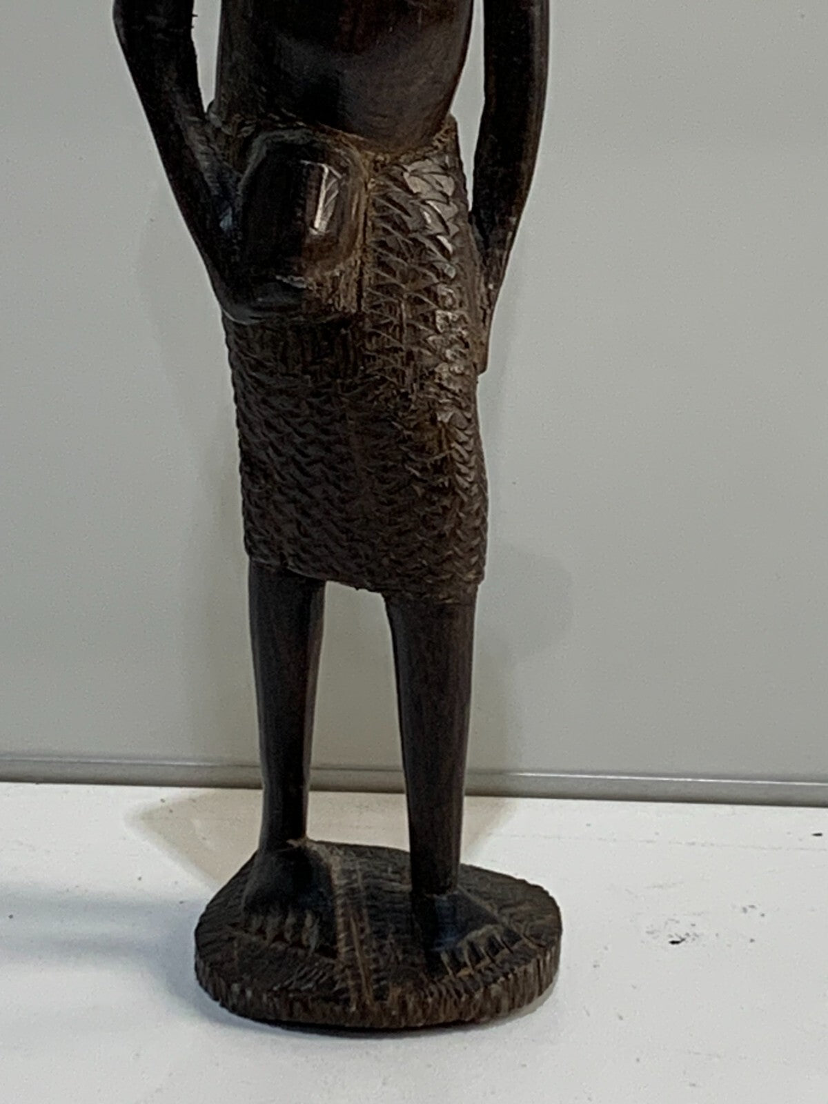 Vintage hand Carved African man figure