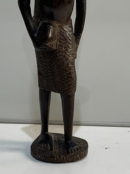 Vintage hand Carved African man figure