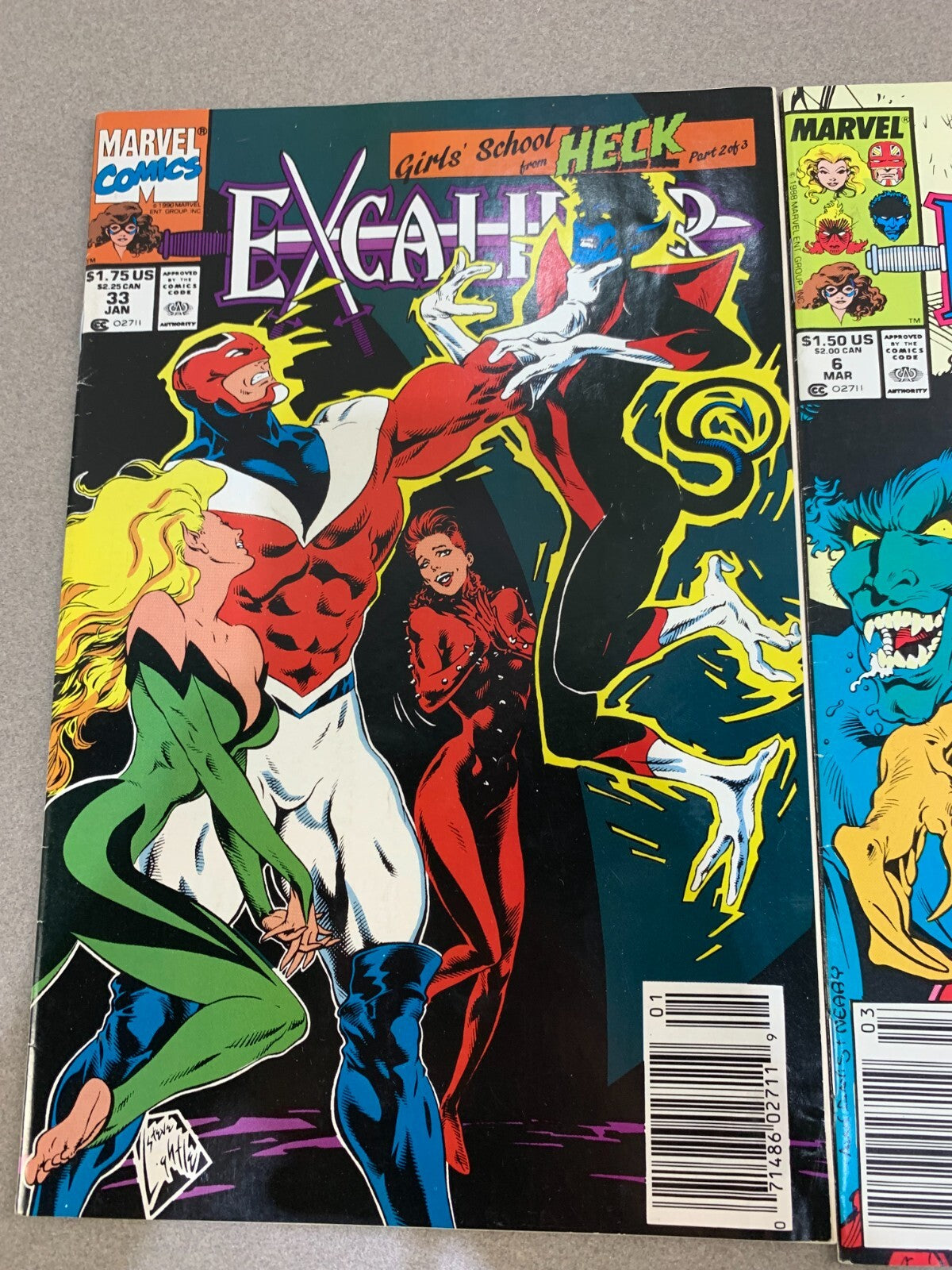 Excalibur #7 & #33 Marvel Comics