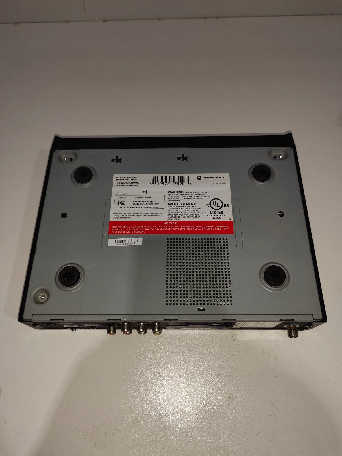 Arris DCX3200 Cable Box Set Top Box