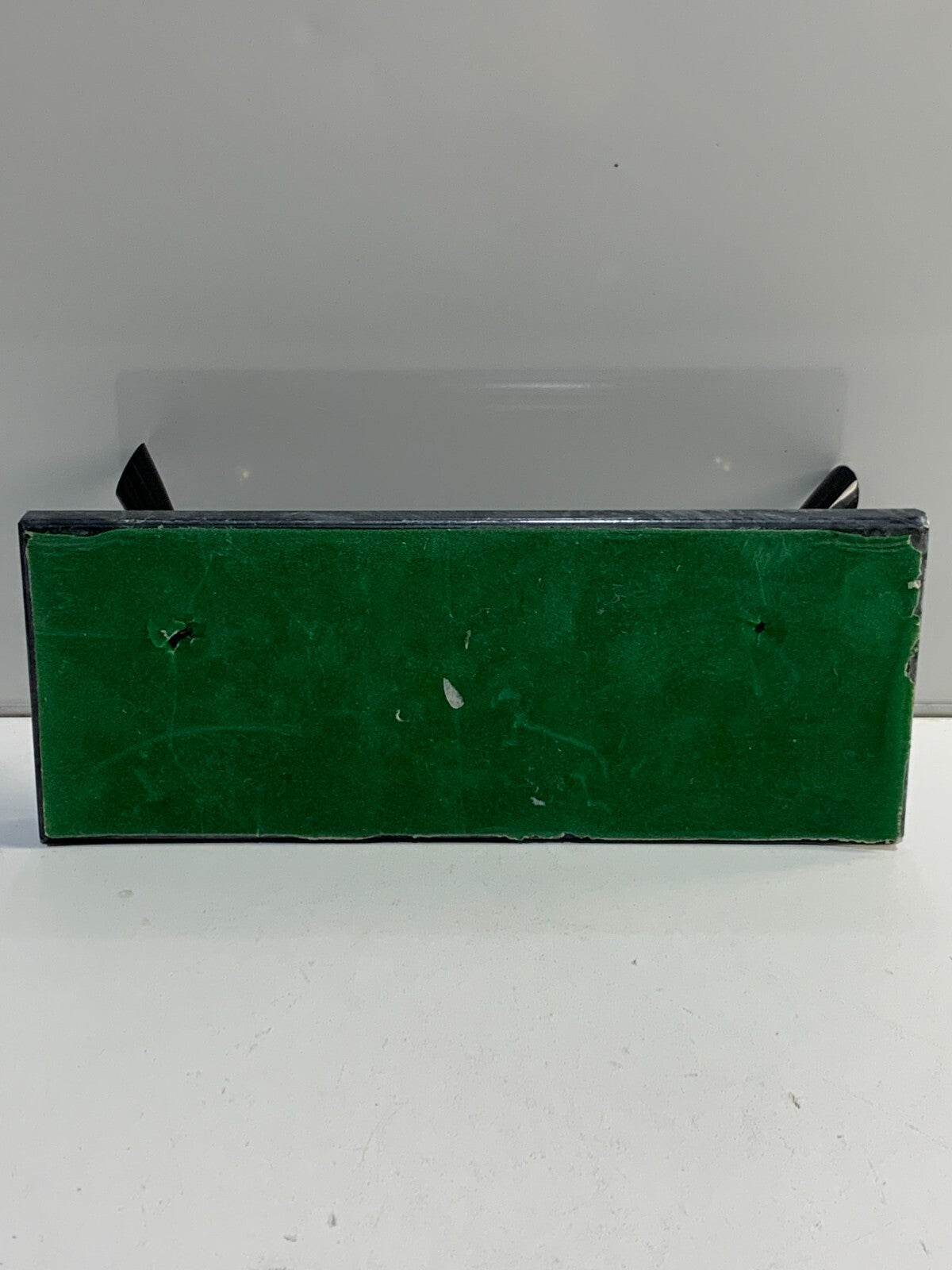 Black Zebra Marble Double Pen Stand