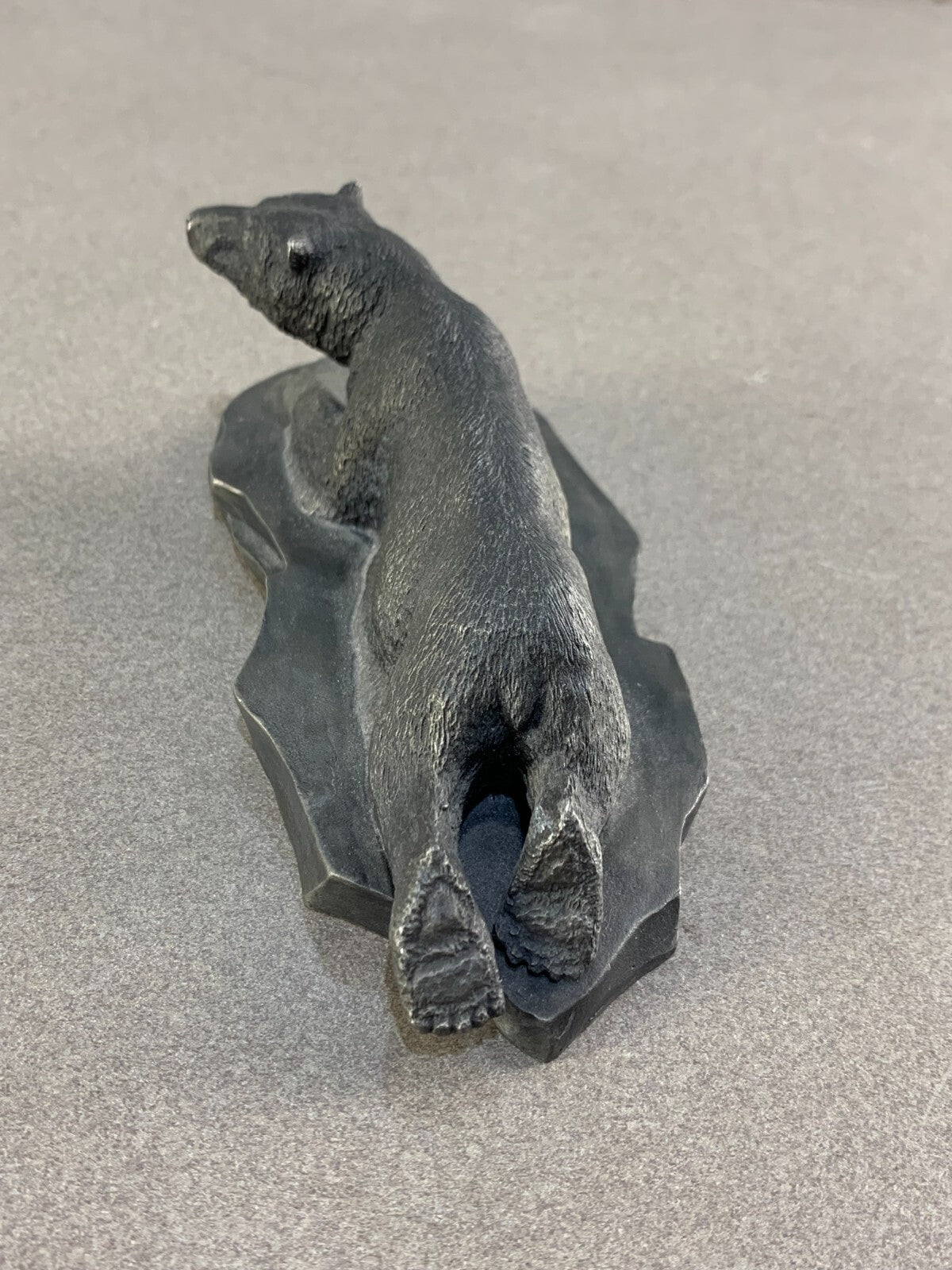 Fine Pewter The Polar Bear by Franklin Mint Signed by Artist R. Berg