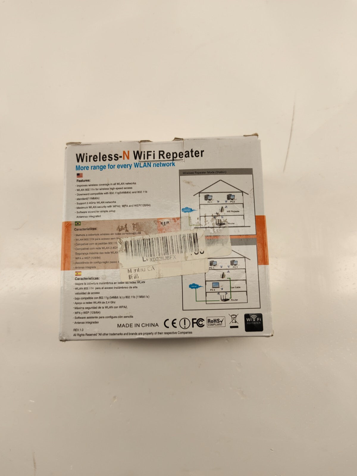 WiFi Range Extender Internet Booster Wireless Signal Repeater Wireless Amplifier