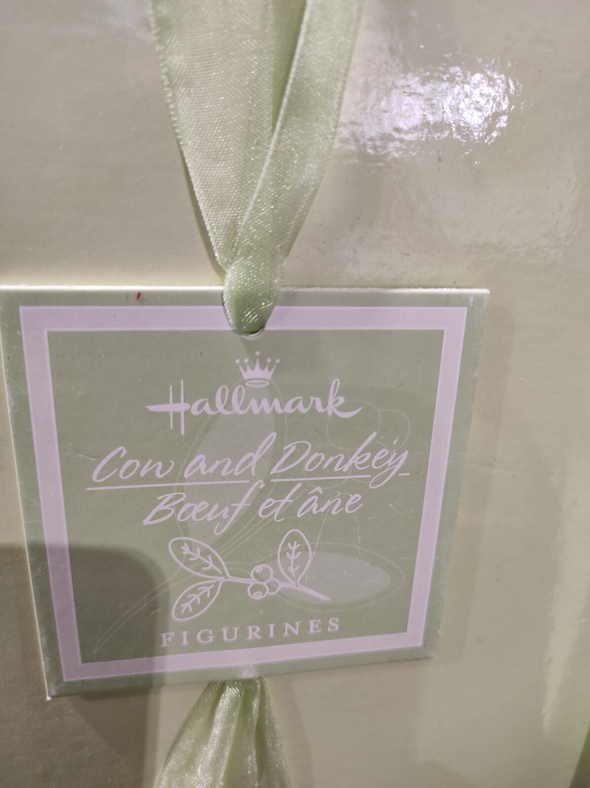 Hallmark Donkey Cow Nativity Ceramic Figurines