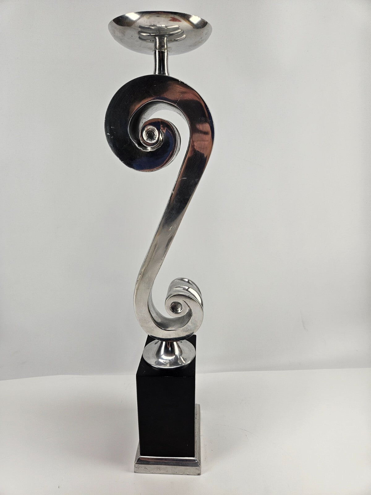 Chintz & Company Nickle Candle Holder Scroll