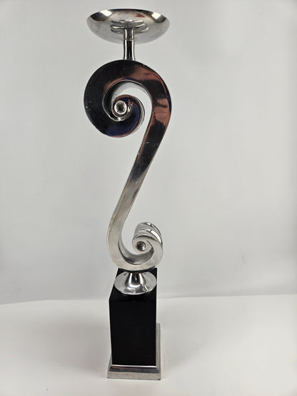 Chintz & Company Nickle Candle Holder Scroll