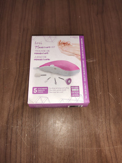 Lori Manicure Kit  5 Attachments filing grinding and Buffing