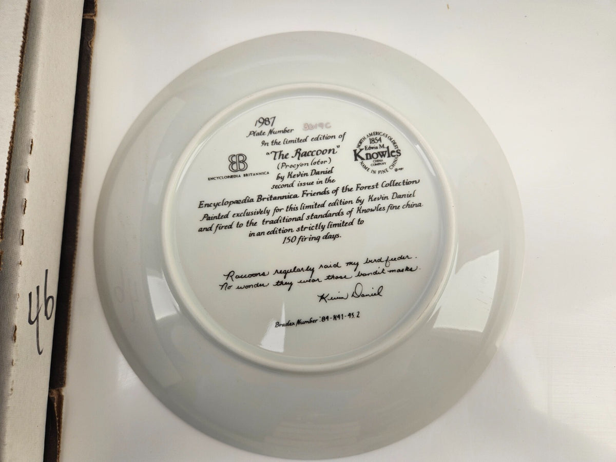 Edwin M Knowles/Kevin Daniel 1987 - Le raton laveur - Plaque