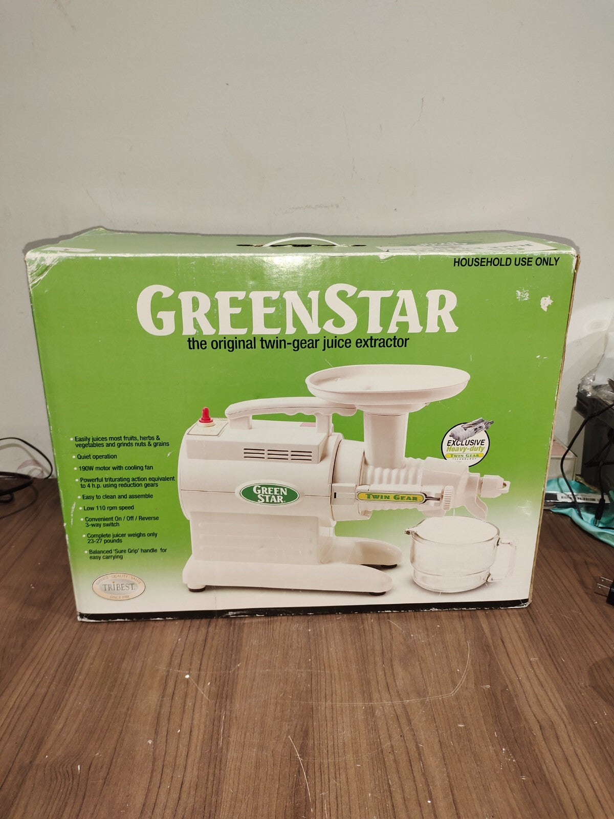 Tribest Greenstar GS-3000 Deluxe Slow Masticating Juicer Twin Gear Cold  - WHITE