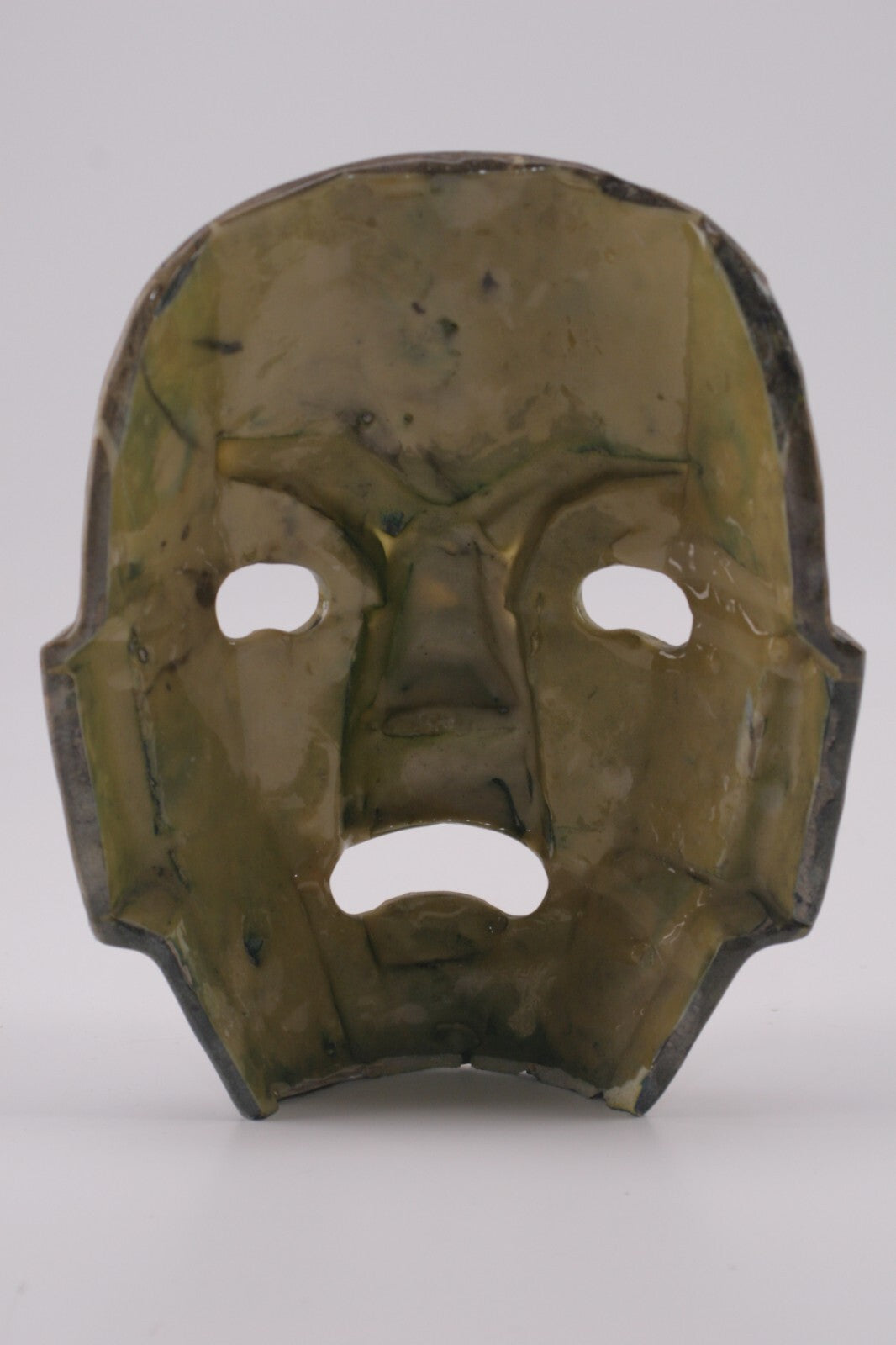 Vintage Mayan Mosaic Semiprecious Stone Burial Mask
