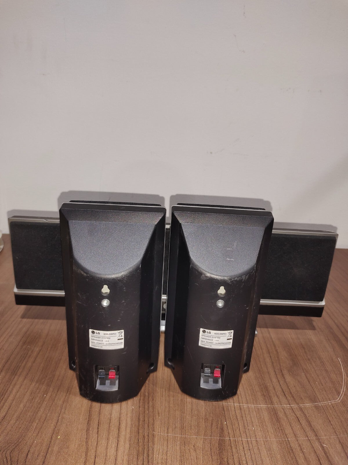 LG SH92PB-S Surround Speaker Black Silver Trim - Set of 3