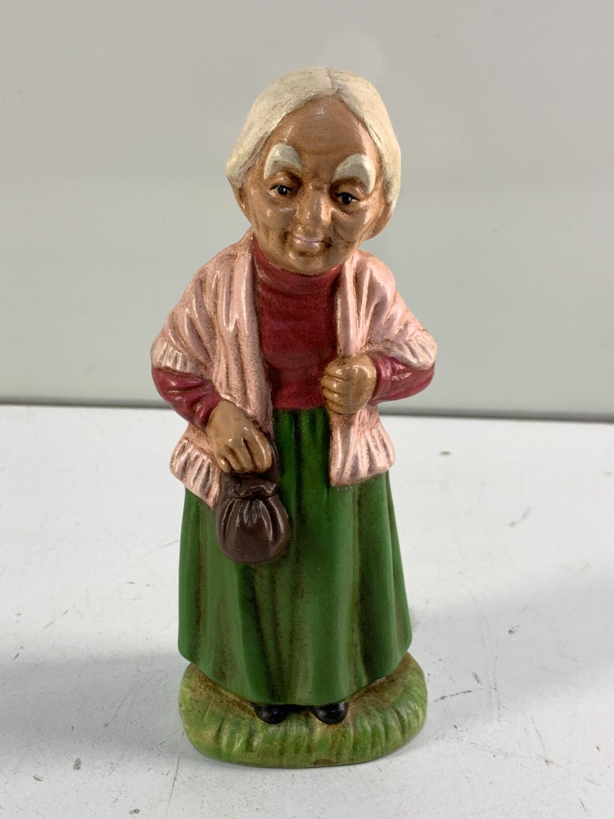 Vintage Ceramic Hand-Painted Old/ Elderly Woman Figurines 1960's