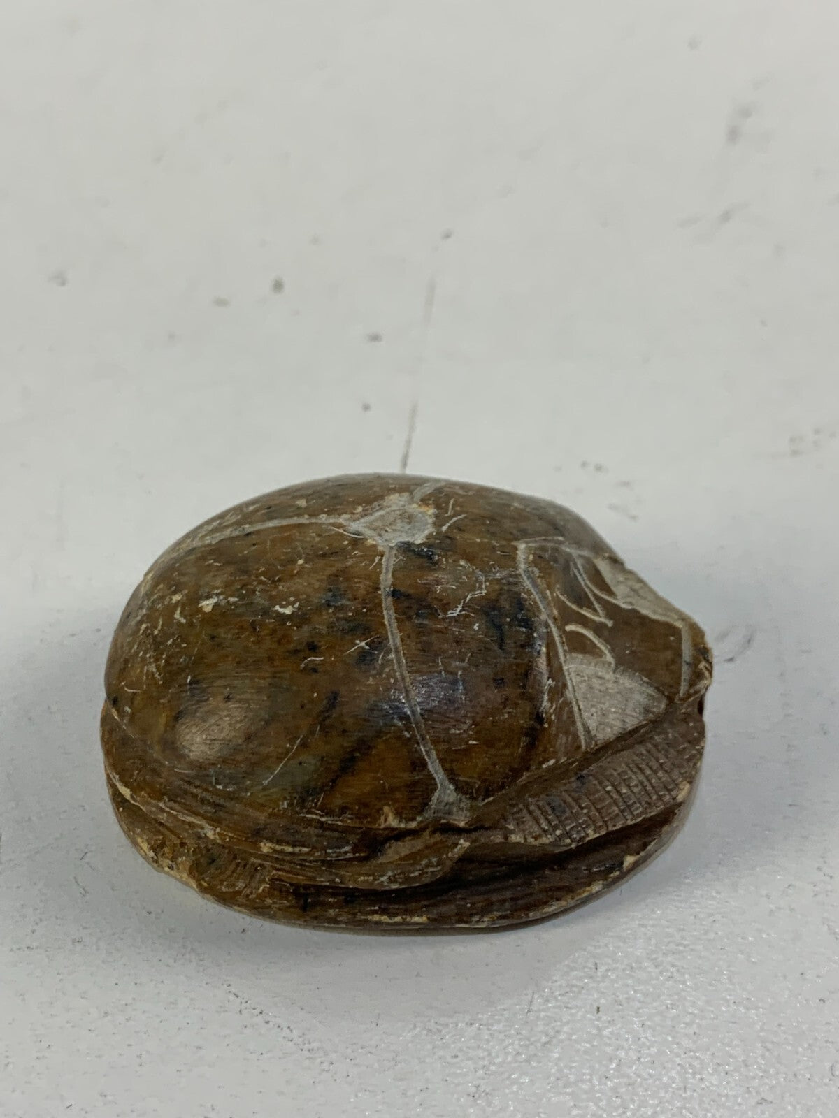 Antique Egyptian Carved Stone Scarab ~ Ancient Egypt Lucky Charm Beetle