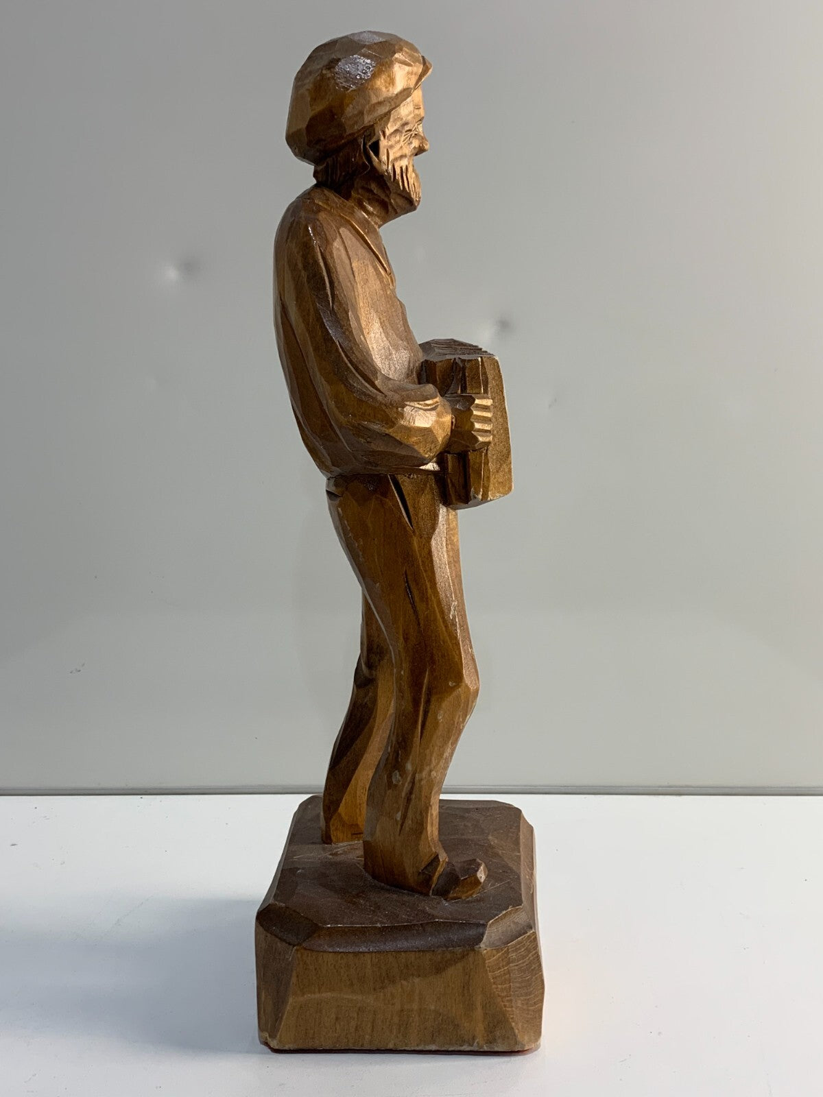 Vintage Hand Carved Paul E Caron Wooden Statue