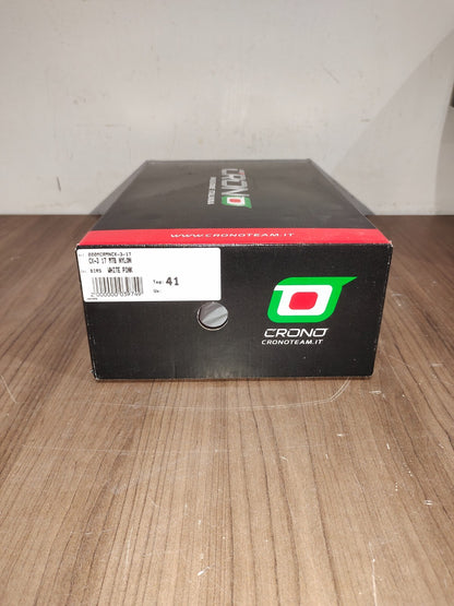 Crono CX-3 17 Mountain Bike Gravel BMX Shoes - Bris White Pink - Size - 41 (EUR)