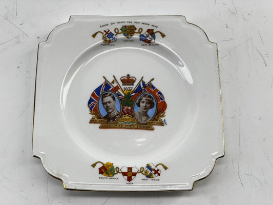 AYNSLEY Queen ELIZABETH King GEORGE - Common wealth TRINKET DISH