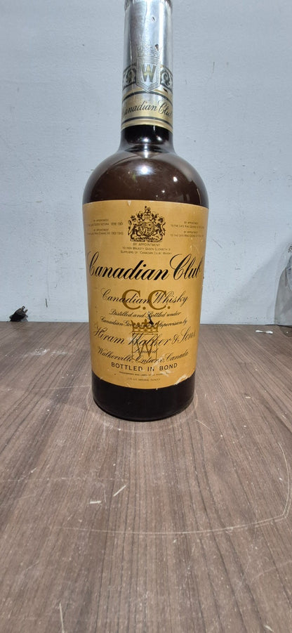 VTG 1966 Canadian Club Whisky Large 19” Glass Dummy Bottle Store Display Amber