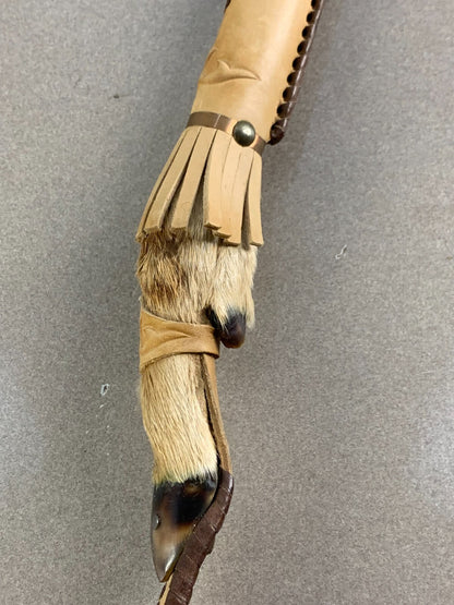 Taxidermy Goat Hoof Horse Whip Native American