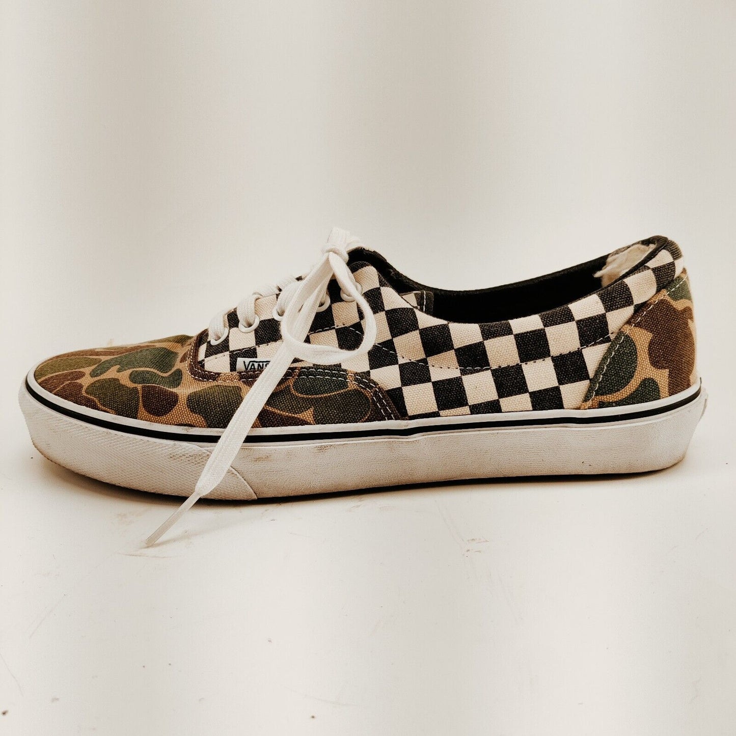 Vans Doren Era Checkered Camo Lace-Up Sneakers Men's Size 12