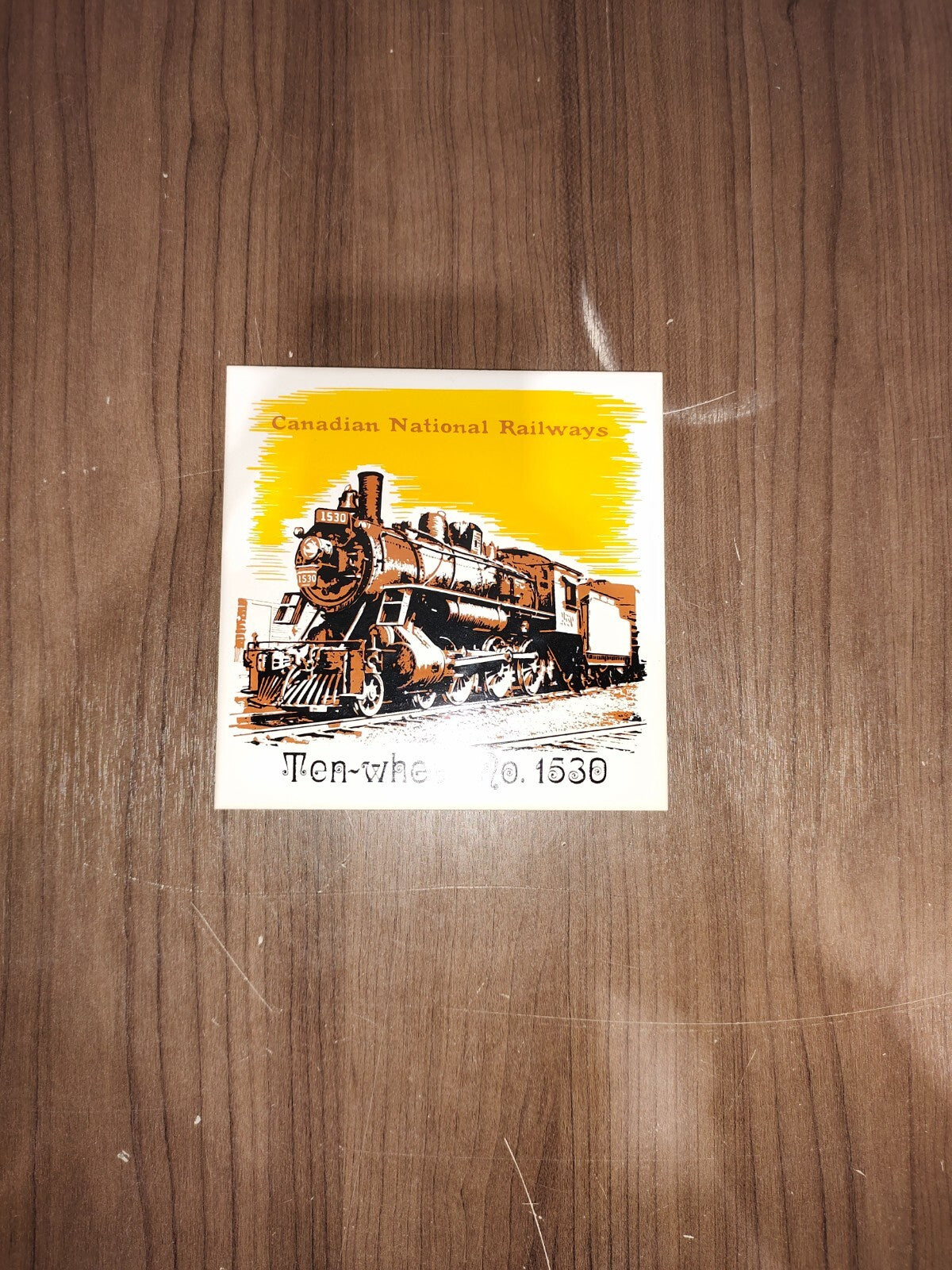 Canadian National Railways Ten-Wheel No 1530 Ceramic Tile or Trivet