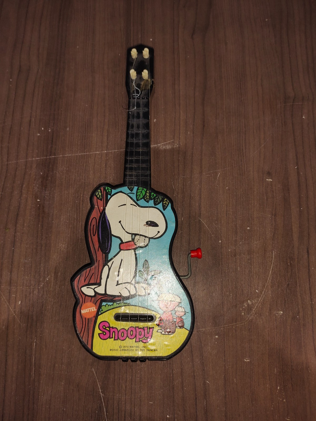 Vintage - Snoopy Musial Guitar Key Winding Toy