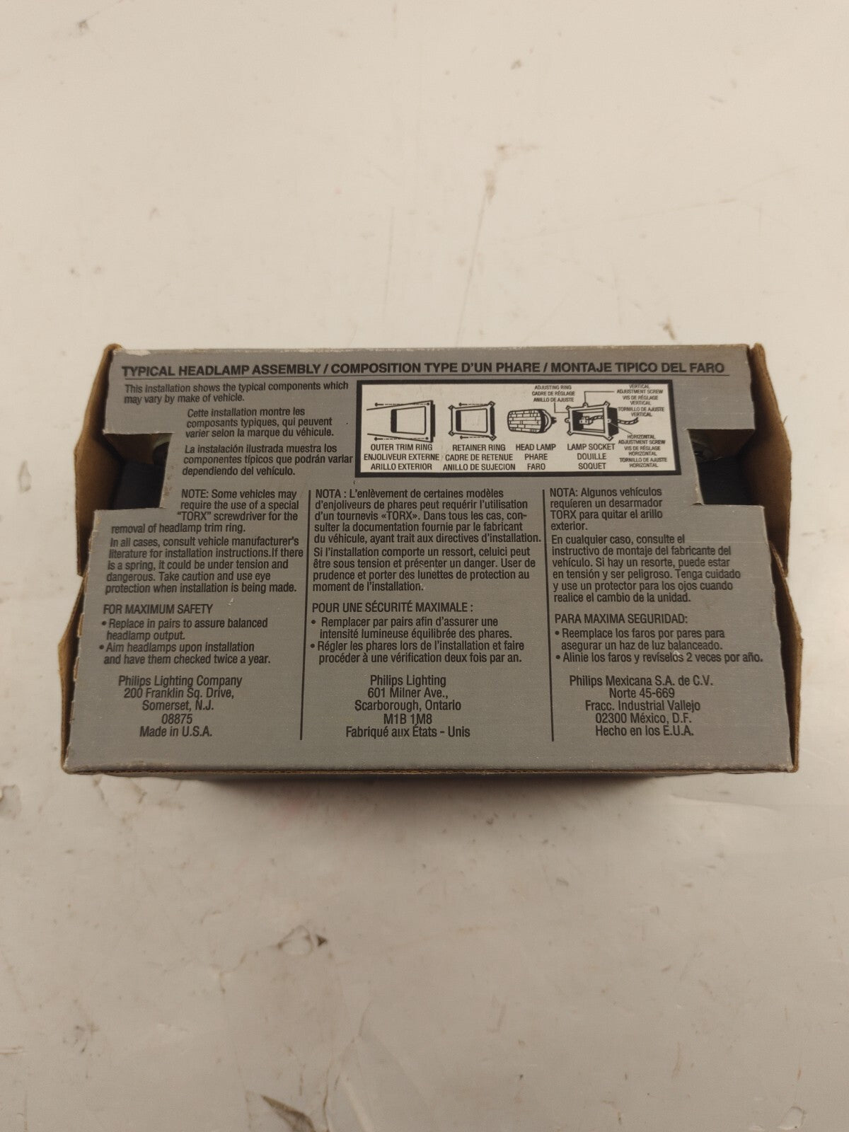 Philips H6054 Longer Life Halogen Rectangular Sealed Beam Headlight System