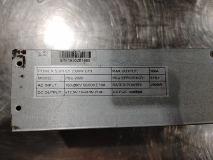 Alpha Miner 2000W 12.5V Mining PSU for Mining projects Tinkering Silver - Fair