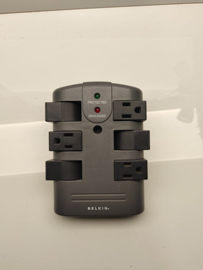 Belkin Pivot Plug Surge Protector 6 Outlets 1080 Joules Gray BP106000