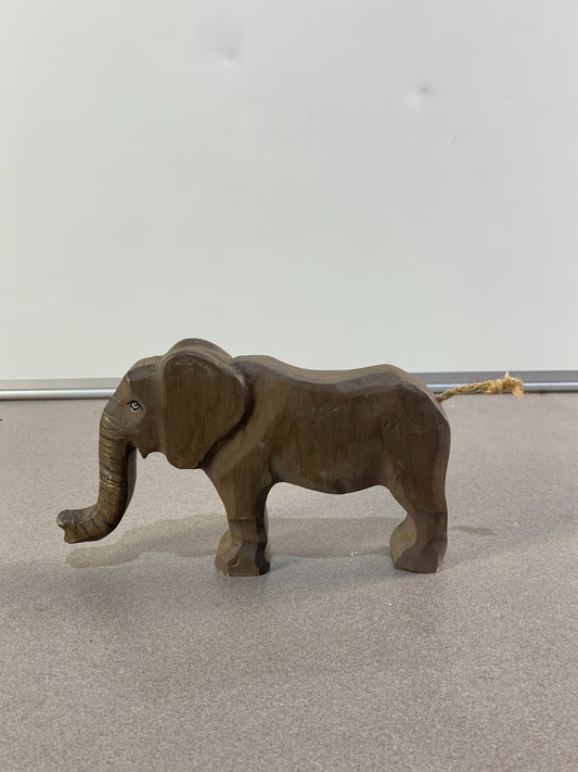 Elephant Wooden Figurine