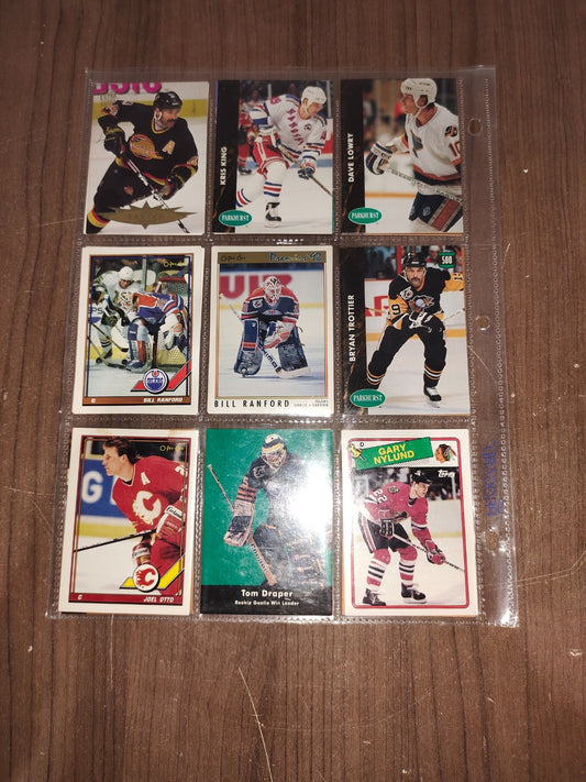 Vintage Rare Collectible - Assorted Ice Hockey Cards - Set of 18 Cards - 9