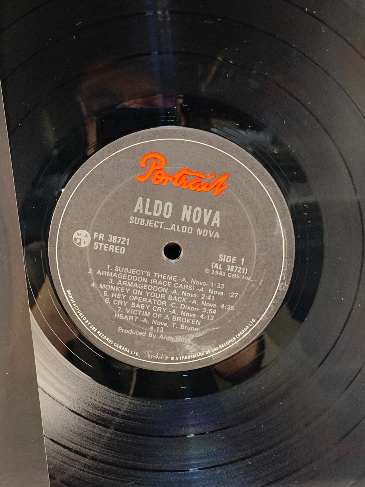 ALDO NOVA - SUBJECT - 1983 PORTRAIT REC FR 38721