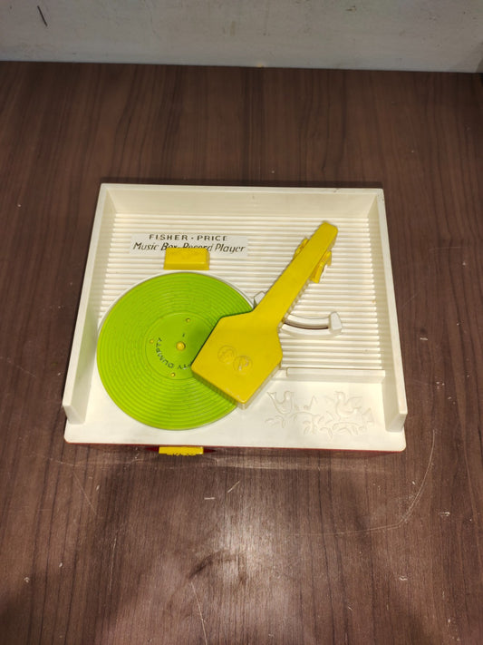 Vintage 1971 Fisher Price Music Box Record Player Toy #995 With 5 Discs