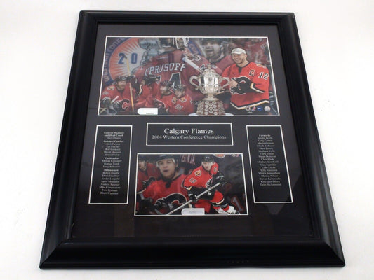 Framed Calgary Flames 2004 Western Conference Champions Photo - Authentic NHL Memorabilia