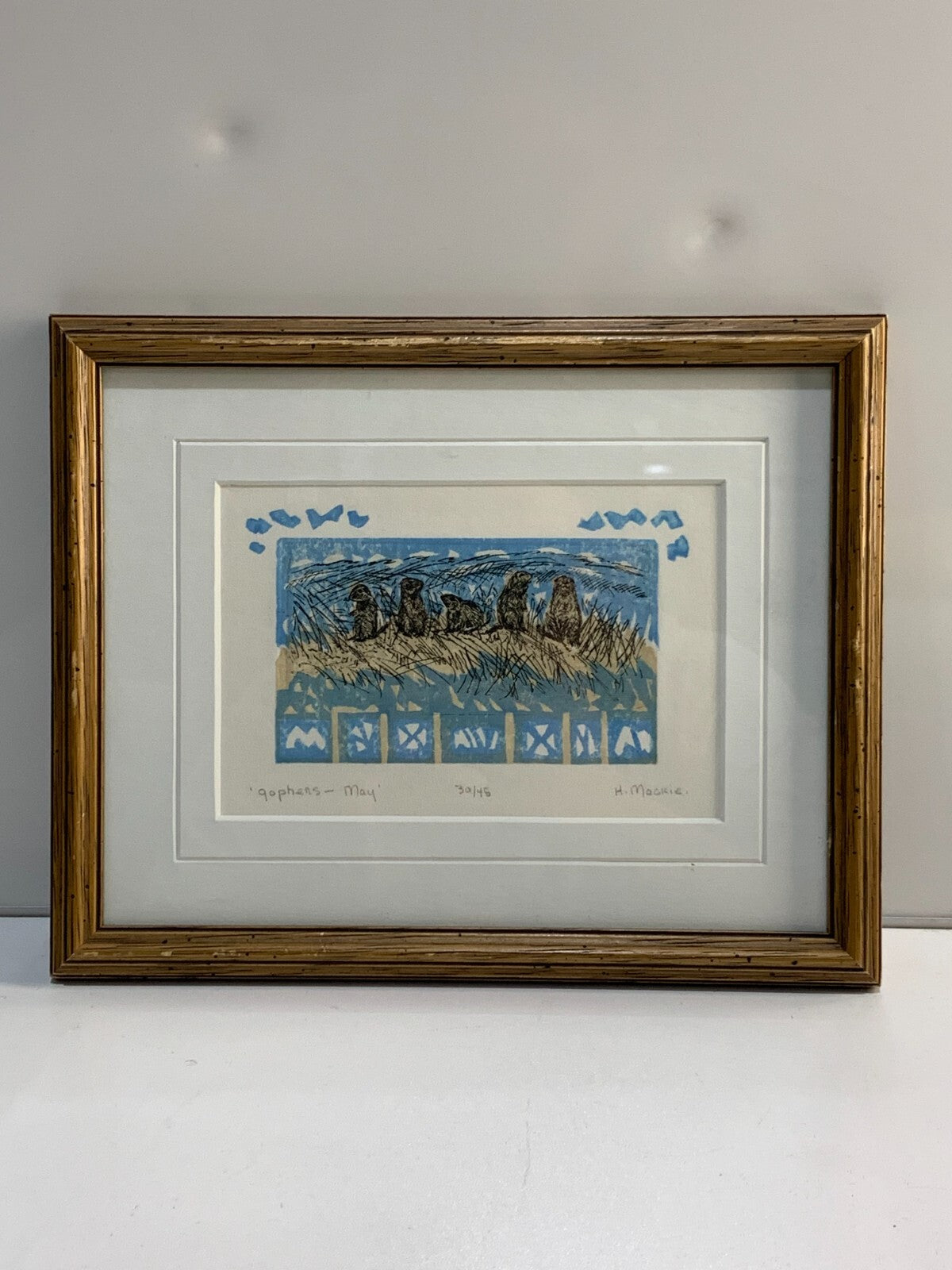 "Gophers - may" Painting By H. Mackie, 30/45