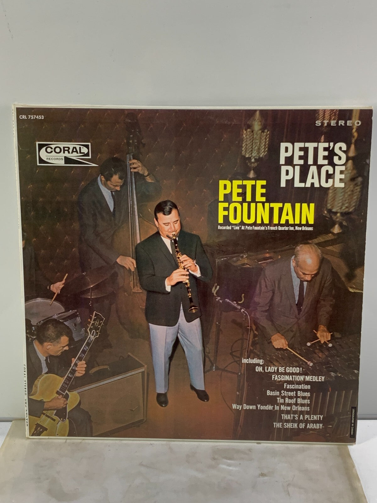 Pete's Place Pete Fountain LP Record Coral Records, CRL57453 Jazz Vinyl Music