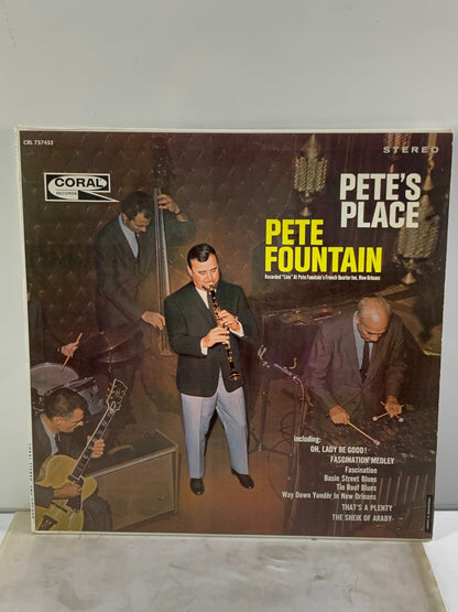 Pete's Place Pete Fountain LP Record Coral Records, CRL57453 Jazz Vinyl Music